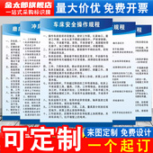 车间安全生产操作规程流程机械设备数控车床铣床叉车升降机压铸空压砂轮电焊起重剪板机点焊机管理制度标识牌