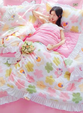 超柔水洗棉夏被空调被可机洗