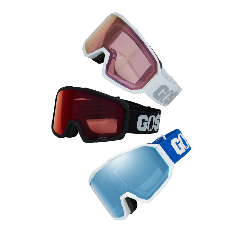 冷山折扣店 goski单双板滑雪眼镜chercher联名款防雾防uv高清雪镜