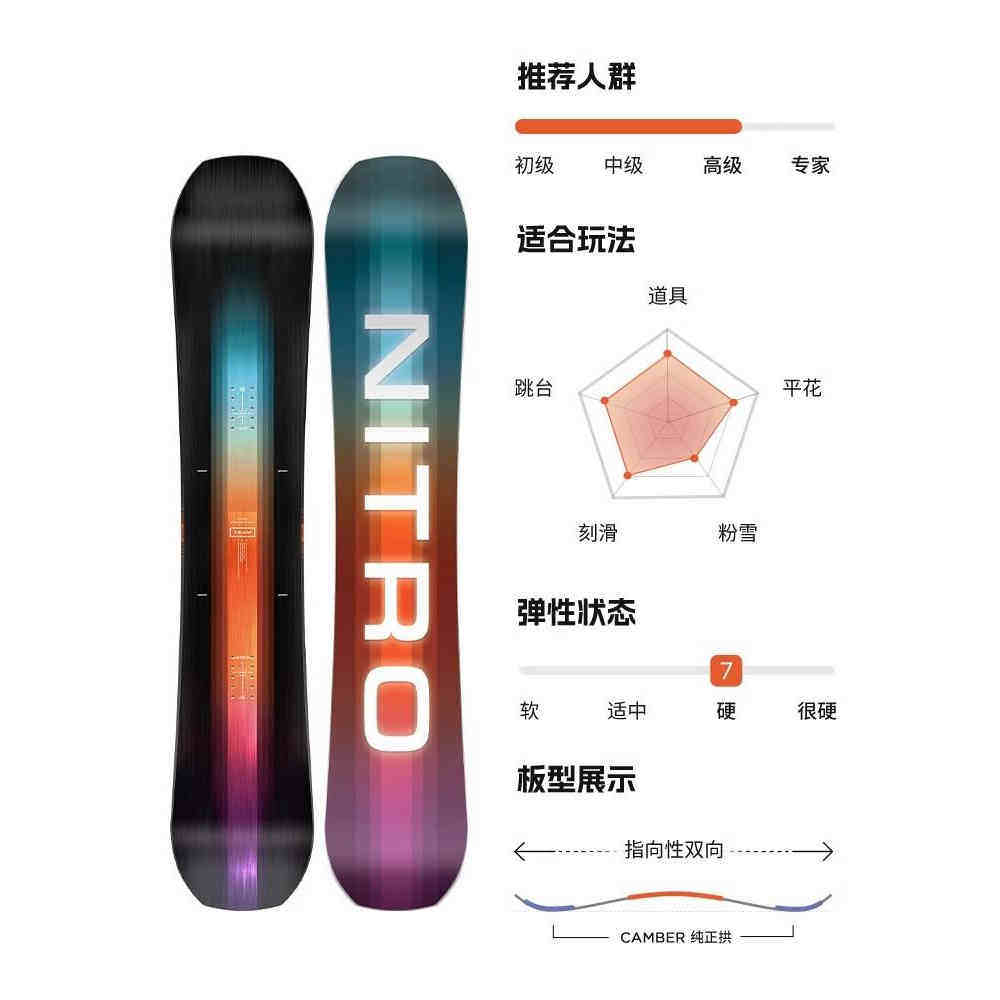 旗舰款TEAM滑雪板全能男款NITRO
