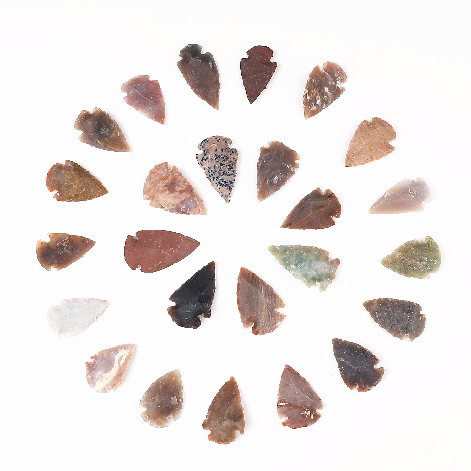 深棕色石刀箭头匕首天然燧石玛瑙