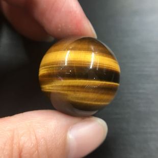 24mm 实拍纯天然黄虎眼石单珠散珠7A级 无瑕疵20