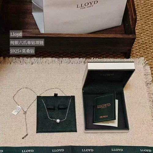 韩国可直邮 | 专柜正品LLOYD 925银六爪 单钻莫桑石 项链锁骨链