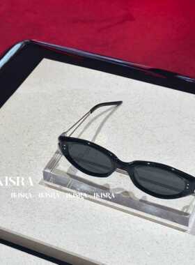 icc 巨好看！26-4 新款jennie同款金属架椭圆猫眼墨镜 凹造型神