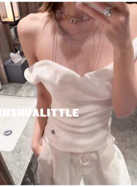 icc 4/10 纯欲！26s新款刺绣拼色一字肩上衣 女士
