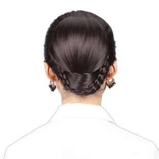 娇滴滴 假发发包丸子头 逼真花苞头盘发假发 新娘扣式大发包发圈