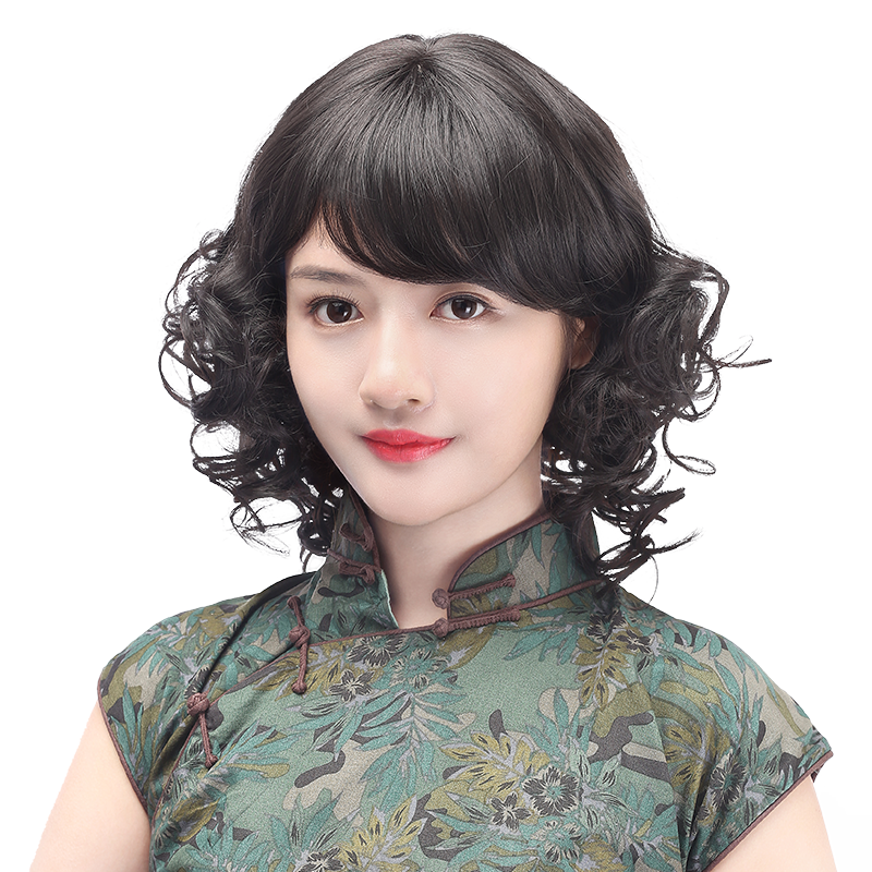 娇滴滴女士时尚风逼真蛋卷头假发