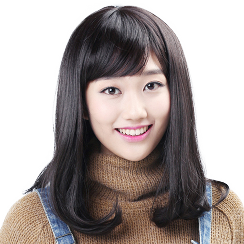 娇滴滴假发 女士中长款卷发长直发 逼真bobo头梨花头全假发套