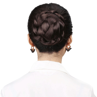 娇滴滴假发盘发花苞头丸子头假发髻 大号假发包 盘发古装新娘发包