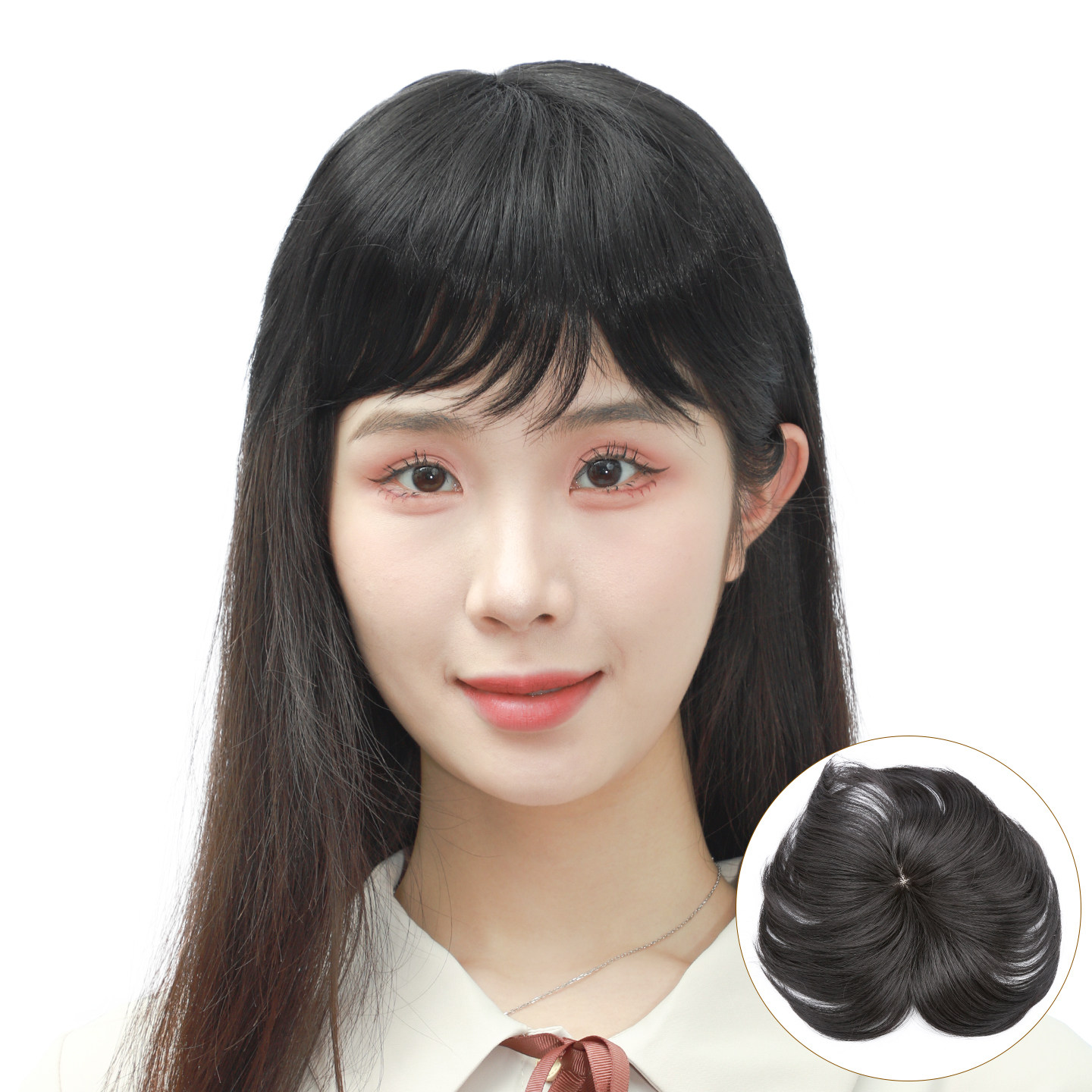 娇滴滴无痕隐形头顶逼真假发片