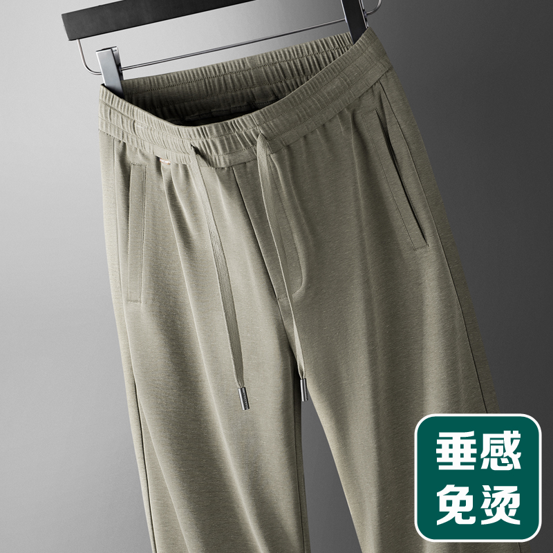 2025新款亚麻男裤夏季冰丝裤子男
