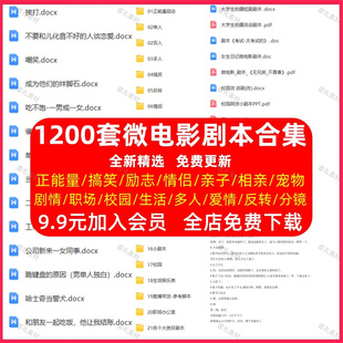 情景剧剧本视频文案抖音励志电影分镜头微短剧脚本素材短小品搞笑