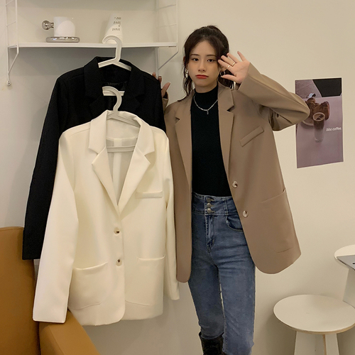 Real shooting and real price 2021 autumn and winter new high-grade sense fried Street suit coat feminine temperament versatile casual suit