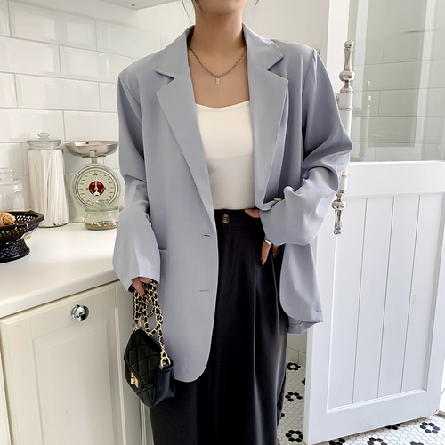 Real price 2022 thin loose suit coat small man casual small suit female
