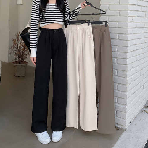 Real shooting and real price 2022 spring new Korean suit pants high waist slim vertical pants women's trousers