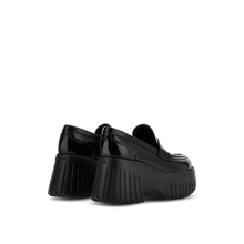 乐福鞋女厚底真皮欧美英伦ins黑暗风一脚蹬懒人鞋软底增高单鞋潮