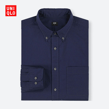 59元  优衣库UNIQLO   男装 优质长绒棉印花衬衫(长袖) 411842