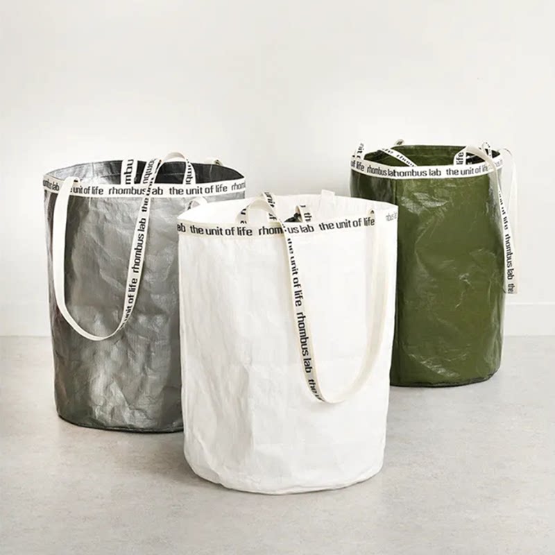 韩国防水编织袋手提水桶包脏衣篮大容量便携旅行沙滩环保购物袋