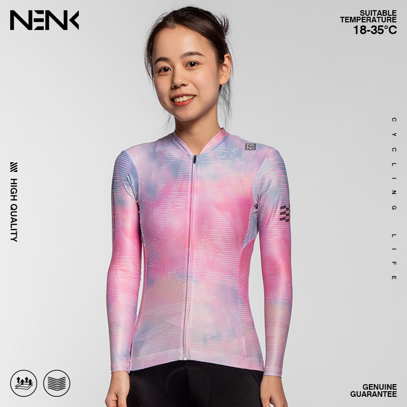 nenk春夏季骑行服女公路车长袖上衣速干透气山地自行车服装单车服