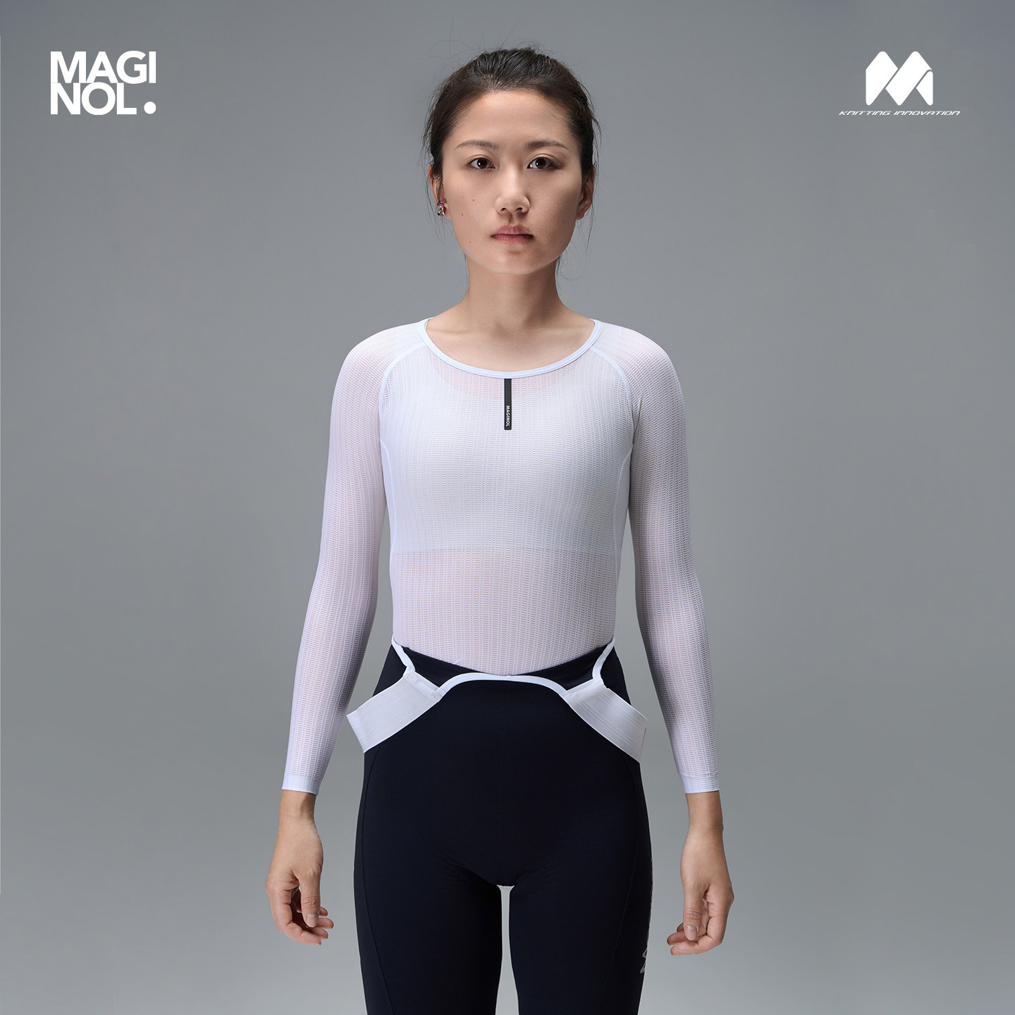 MAGINOL长袖排汗衫骑行内衣女薄款速干透气自行车户外运动打底衫