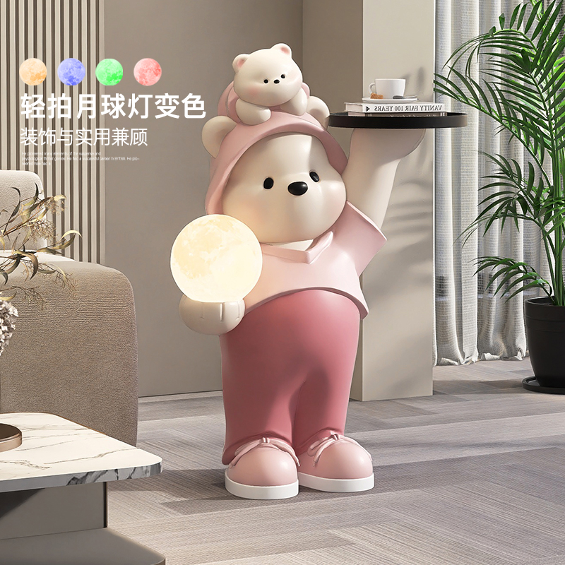 创意暴力熊托盘置物|氛围夜灯