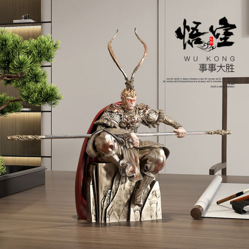 齐天大圣孙悟空酒柜摆件办公室工位桌面工艺品斗战胜佛模型手办