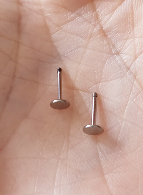 双头可拧耳钉替换平底