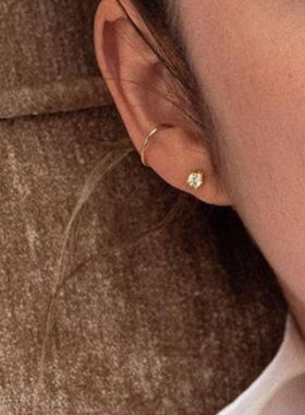 纯银耳夹无耳洞女新款极细耳圈气质百搭不过敏小众精致耳骨夹