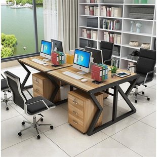 桌办公专用职员办公桌椅组合员工桌工作桌2 极速电脑台式 四人
