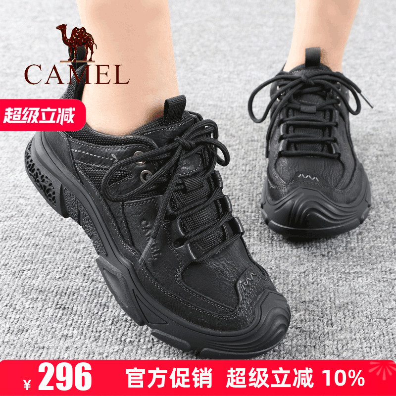 骆驼冬季男鞋户外休闲头层牛皮子