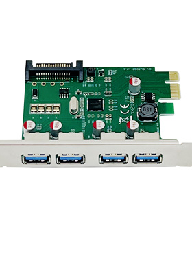 SYBA西霸pcie转usb3 0台式电脑扩展卡转接卡固态移动硬盘键鼠供电