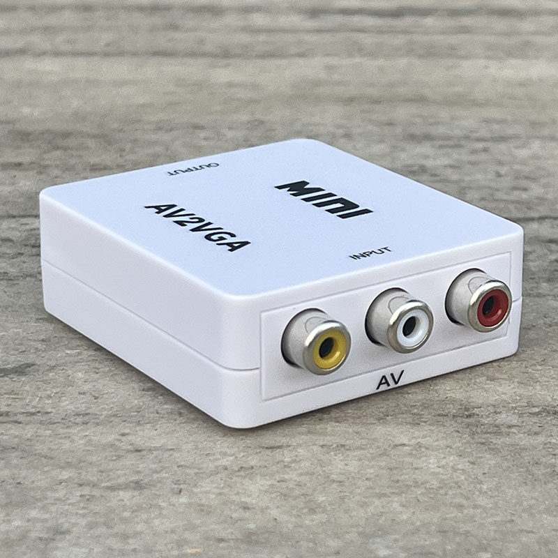 DIY电视盒显示器看电视av音视频转vga转换器盒子游戏机顶盒DVDvcd