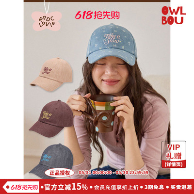 RPDCLaVie「慢慢来」刺绣棒球帽take it slow刺绣帽子休闲显脸小