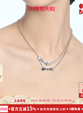 Looops蝴蝶结光面choker