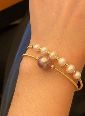 爱迪生日韩风天然淡水珍珠手镯