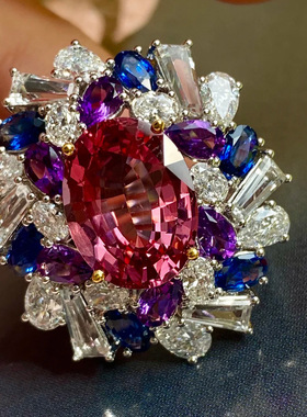 新品ins高级感精致戒指女宝石