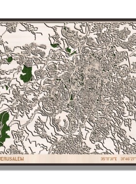 木质个性化挂件壁画城市地图