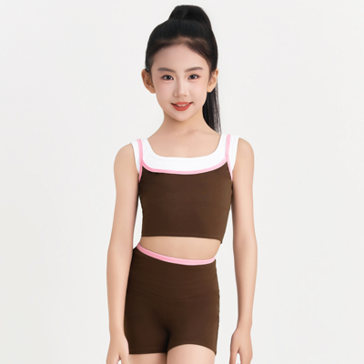 薇妮舞美拉丁舞服女童练功服训练