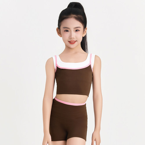 薇妮舞美拉丁舞服女童练功服训练