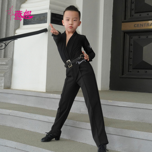 薇妮拉丁舞服男生练功服演出服定制上衣裤子套装专业比赛服艺考
