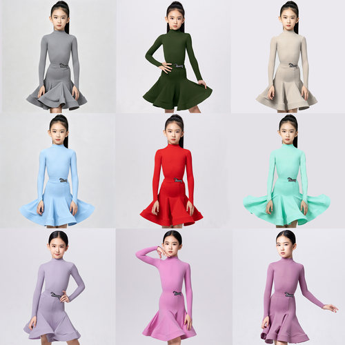 薇妮舞美拉丁舞服女童规定比赛服