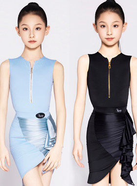 薇妮舞美女童拉丁舞练功服套装