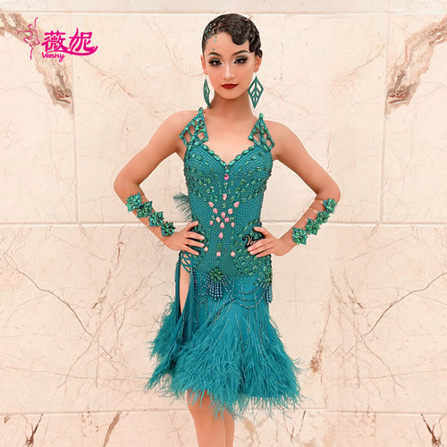 薇妮拉丁舞连体表演服