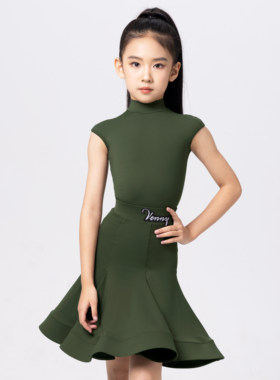 薇妮舞美拉丁舞服女童规定比赛服