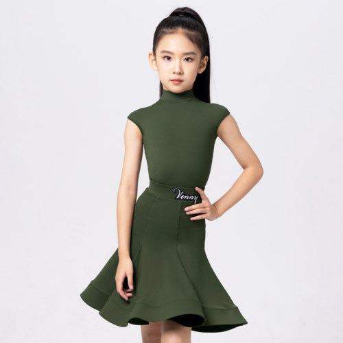 薇妮舞美拉丁舞服女童规定比赛服