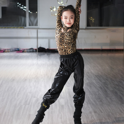 薇妮舞美拉丁舞服漆皮裤舞蹈