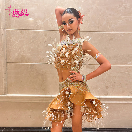 薇妮拉丁舞连体表演服