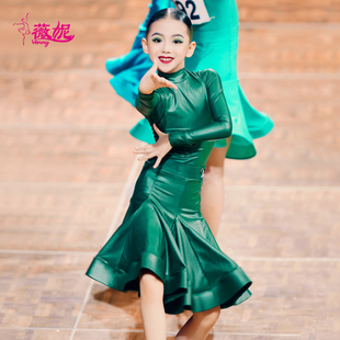 薇妮拉丁舞规定服女儿童新款专业标准比赛舞服高端定制分体舞蹈服