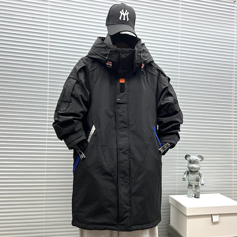 牛道新款男士80白鸭绒中长款休闲连帽羽绒服潮男6022P320,男装羽绒服,钱塘735