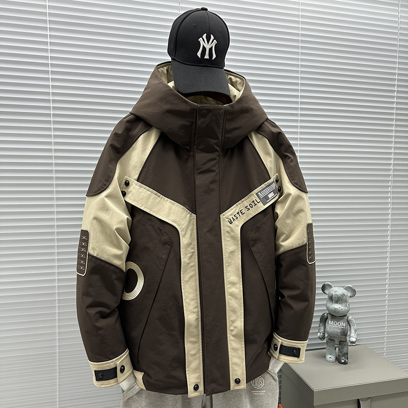 2025新标90白鸭绒户外派克高品质连帽羽绒服SY009P270,男装羽绒服,钱塘735